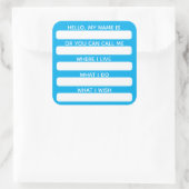 Icebreaker Conversation Name Tag With Info (Tas)