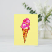 icecream gelato schattig voedsel briefkaart (Staand voorkant)