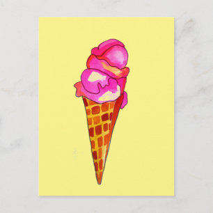 icecream gelato schattig voedsel briefkaart