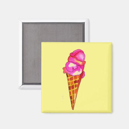 icecream gelato schattig voedsel magneet (Voorkant / Achterkant)