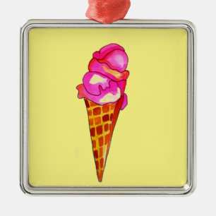 icecream gelato schattig voedsel metalen ornament