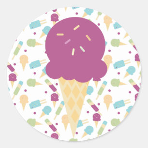 Icecream Pop Sprinkles Reward Ronde Sticker