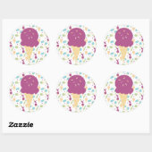 Icecream Pop Sprinkles Reward Ronde Sticker (Vel)