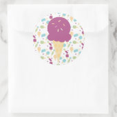 Icecream Pop Sprinkles Reward Ronde Sticker (Tas)