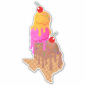 Icecream Texas Sticker (Voorkant)