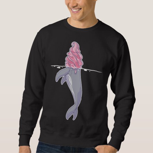 Icecream Whale  Orca Sweet Dessert Ocean Animals Trui (Voorkant)