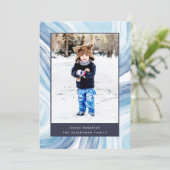 Iced Agate | Hanukkah-foto Feestdagenkaart (Staand voorkant)