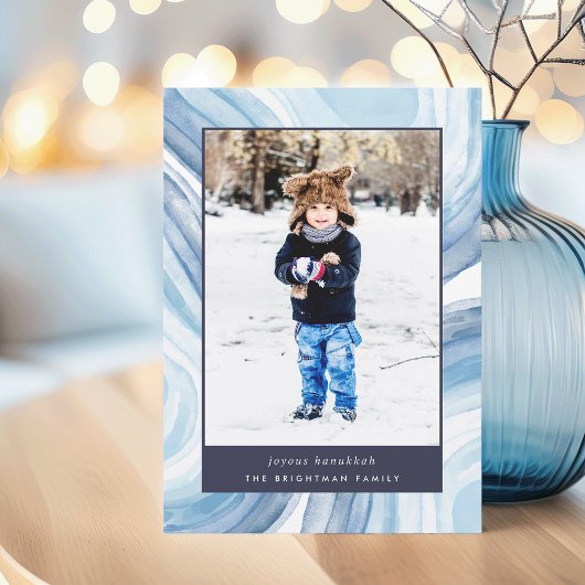 Iced Agate | Hanukkah-foto Feestdagenkaart