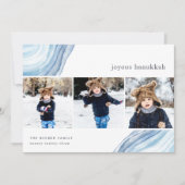 Iced Agate | Hanukkah Photo Collage Kaart (Voorkant)