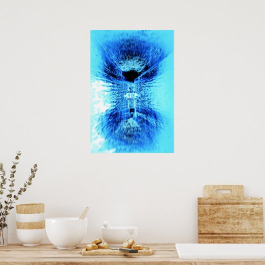 Iced Blue Poster (Keuken)