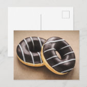 ICED CHOCOLATE RING DOUGHNUTS BRIEFKAART (Voorkant / Achterkant)