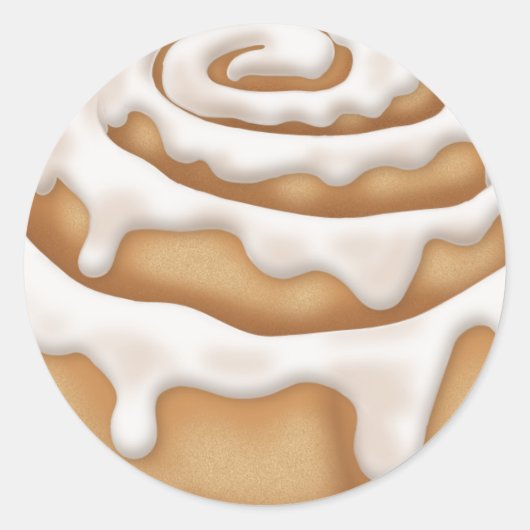 Iced Cinnamon Bun Bakery Sticker (Voorkant)