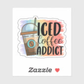 Iced Coffee Addict Vinyl Sticker (Vel)