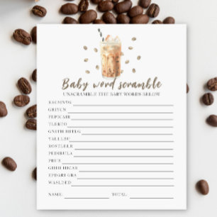 Iced Coffee baby shower - Baby Woord Doorelkaar