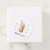 Iced Coffee Brewing Baby shower Bedankt Bedankjes Labels (In situ)