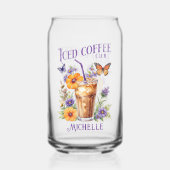 Iced Coffee Club Butterfly Blikvorm Glas (Voorkant)