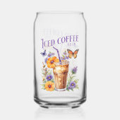 Iced Coffee Club Butterfly Blikvorm Glas (Achterkant)