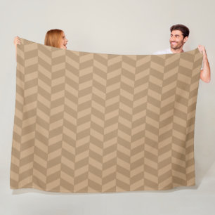 Iced Coffee Herringbone Fleece Deken