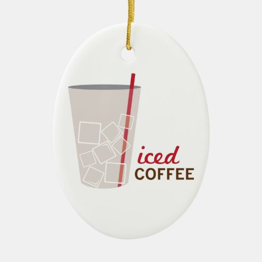 Iced Coffee Keramisch Ornament (Voorkant)