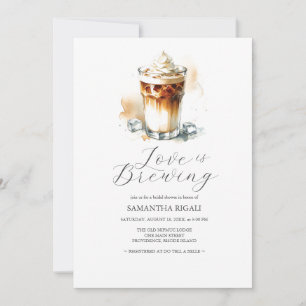 Iced Coffee Love is Brewing Bruidsuitnodiging Kaart