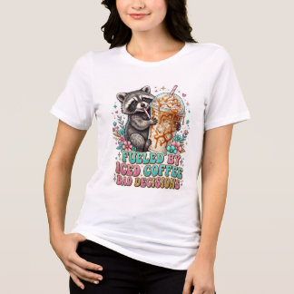 Iced Coffee Schattig Wasbeer Coffeedesign Tri-Blend Shirt
