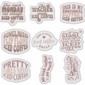 Iced Coffee Stickers pack SCHATTIGE (Voorkant)