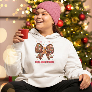Iced en gekruid peperkoek Coquette Bow Hoodie