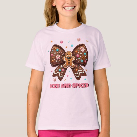Iced en gekruid peperkoek Coquette Bow T-shirt (Voorkant)