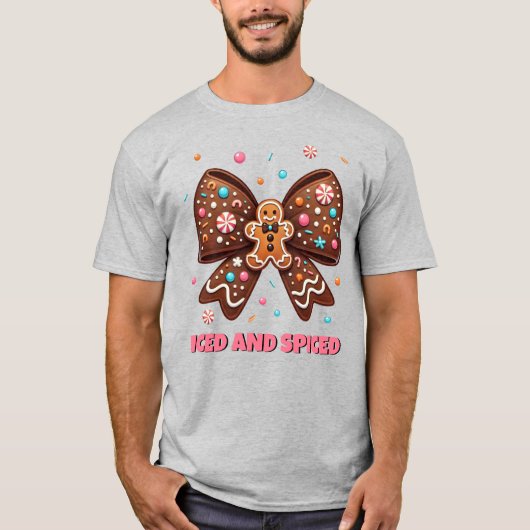 Iced en gekruid peperkoek Coquette Bow T-shirt (Voorkant)