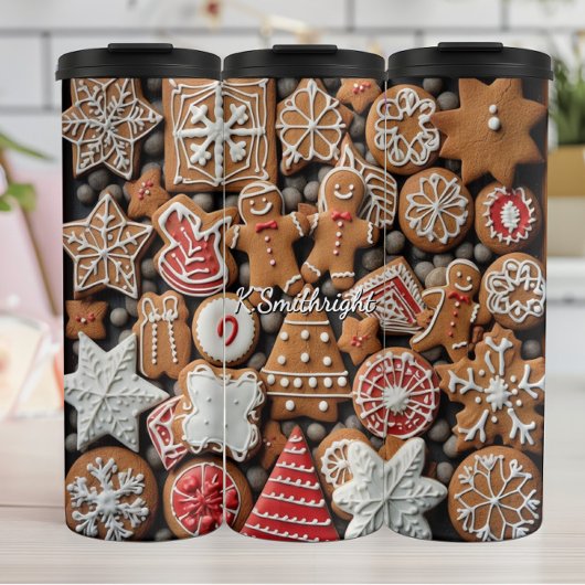 Iced Gingerbread Cookie Display Thermosbeker