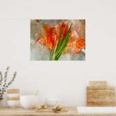 Iced Gladioli, Poster (Keuken)