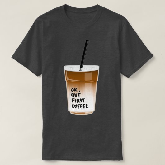 Iced koffie 1 t-shirt (Design voorkant)