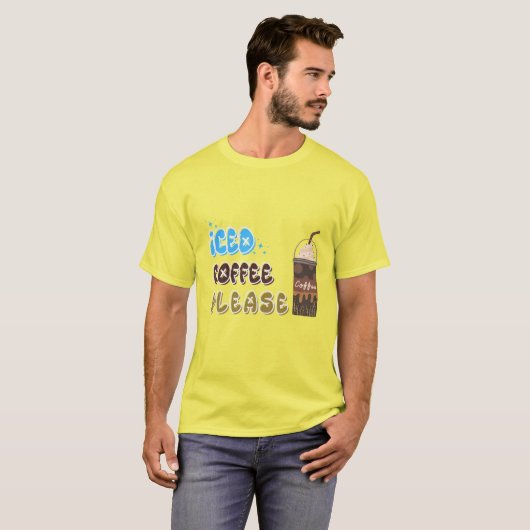 Iced koffie alstublieft t-shirt (Voorkant volledig)