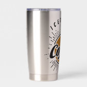 Iced koude koffie gepersonaliseerd geïsoleerde drinkbeker (Achterkant)