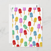 Iced Lolly patroon Briefkaart (Voorkant / Achterkant)