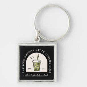 Iced matcha latte lovers club besties matching sleutelhanger