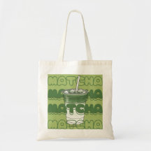 Iced Matcha Lover Tote Bag – Trendy Groene Thee Es