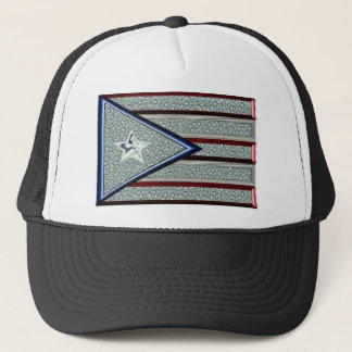 Iced Out Puerto Ricaanse vlag Trucker Pet