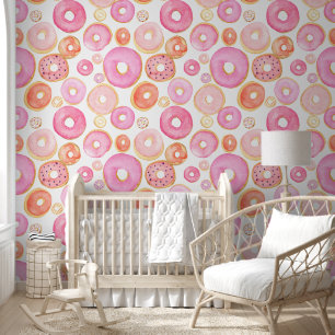 Iced Pink Donuts Behang