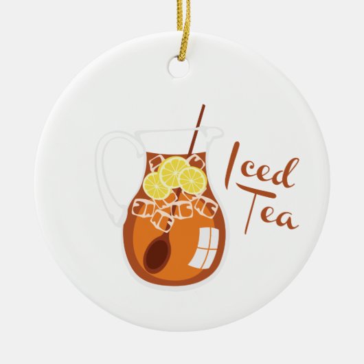 Iced Tea Keramisch Ornament (Voorkant)