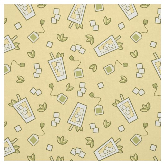 Iced Tea Pattern Fabric Stof (Swatch)