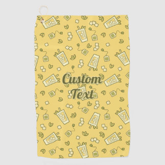 Iced Tea Pattern Golf Towel Golfhanddoek