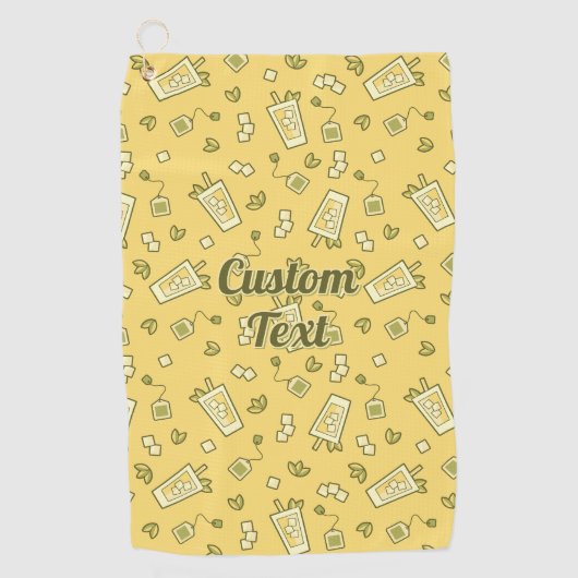 Iced Tea Pattern Golf Towel Golfhanddoek (Voorkant)