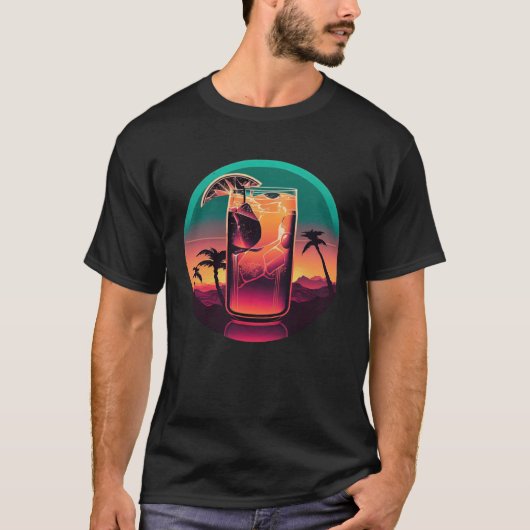 Iced Tea Synthwave 80s Retrowave Aesthetic 2 T-shirt (Voorkant)