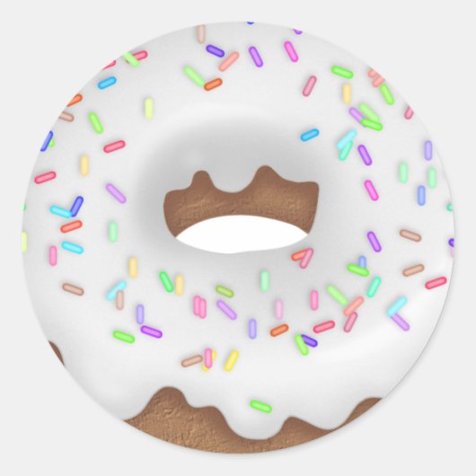 Iced White Sprinkled Bakery Donut sticker (Voorkant)