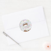 Iced White Sprinkled Bakery Donut sticker (Envelop)