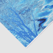 Iced Winter Tree Cobalt Blue Sky Tissuepapier (Detail)
