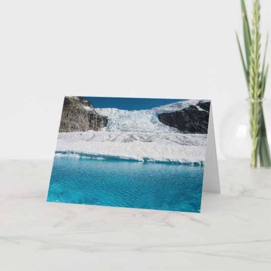 Icefall en Meer, Juneau Icefield (Spatie binnen) Kaart (Voorkant)