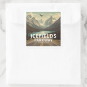 Icefields Parkway Alberta Canada Eagle Vierkante Sticker (Tas)