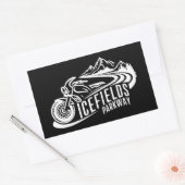 Icefields Parkway Alberta Canada Motorcycle Rechthoekige Sticker (Envelop)